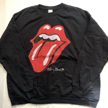 롤링 스톤스 2XL 속기모 밴딩 맨투맨 트레이닝복 블랙