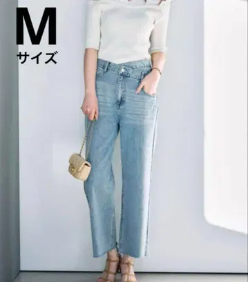 새상품/NOSTALGIA 노스탤지어 허리 크로스 스트레이트 데님