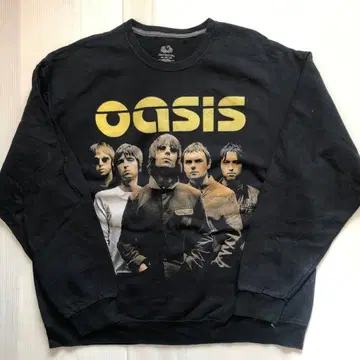 오아시스 oasis 2XL 속기모 밴딩 맨투맨 트레이닝복 블랙