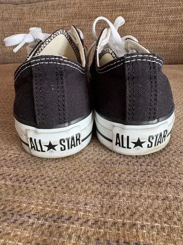 블랙 캔버스 로우컷 스니커즈 올스타