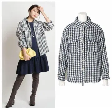 JUSGLITTY 트위드 CPO 자켓