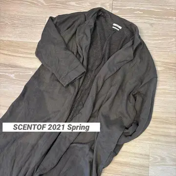 SCENTOF 그레이 자켓풍 롱 가디건