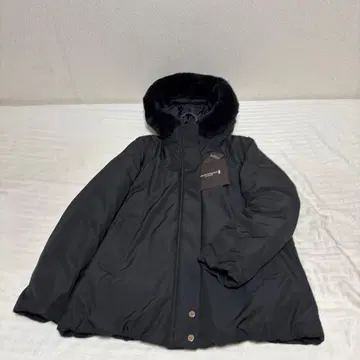 [PONTELAND] 세미 브라이트 타프타 다운 코트 블랙 38