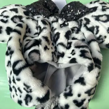 택 포함 디즈니 팬캡 미니 레오파드 무늬 레오파드 화이트