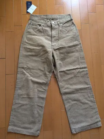 코듀로이 와이드 팬츠 M 베이지