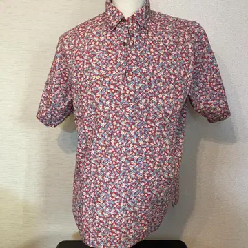 하와이안 카리유시 꽃무늬 반팔 셔츠 M 사이즈