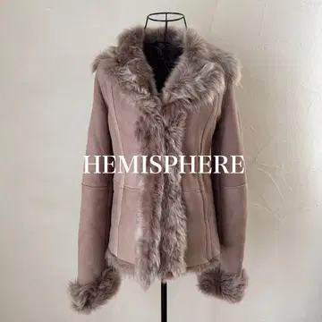 새상품급 HEMISPHERES 에페르 양가죽 퍼 무스탕 코트
