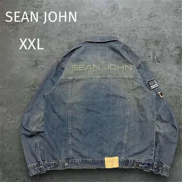 SEAN JOHN 데님 자켓 XXL 빅 사이즈 로고 자수 와펜