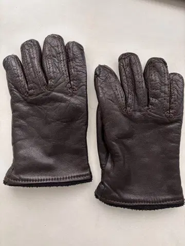 EMPORIO ARMANI 이탈리아제 다크 브라운 가죽 장갑 방한