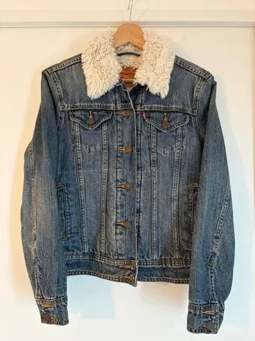 보아 카라 부착 데님 자켓