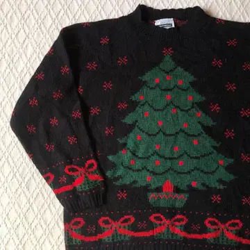 [ USA 구제 의류 ] 크리스마스 크리스마스 트리 선물 니트 스웨터