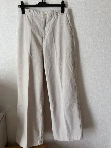 무인양품 스트레치 코듀로이 와이드 팬츠