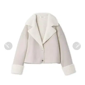 SNIDEL 바리에 숏 자켓 코트 무스탕 아이보리