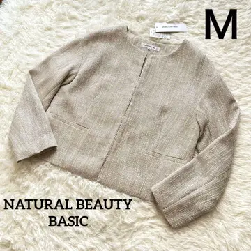 택 포함 새상품! 내추럴 뷰티 베이직 노카라 자켓 M