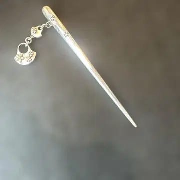 실버 꽃 무늬 헤어콤 수납 봉투 포함