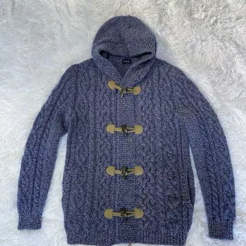 DRUMOHR 후드 부착 케이블 니트 가디건