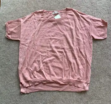 자유구 반팔 상의 마 혼방 라메 믹스 이너 포함 46 새상품