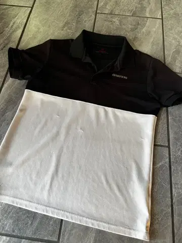 브리핑 피케 셔츠 블랙 색바램 심함