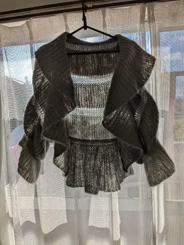 그레이 긴팔 가디건 38 사이즈