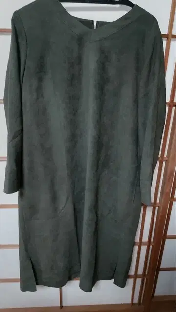 레리안 빅 사이즈 13+ 올리브 그린 롱 원피스