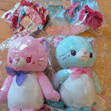 단종 레어 새상품 마더 가든 미샤 사샤 고양이 봉제 인형 세트