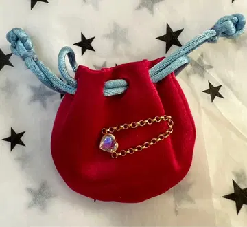 마리 엘레느 드 타이어크 체인 반지 레인보우 문스톤 하트