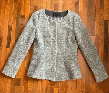 INDIVI 노카라 자켓 그레이