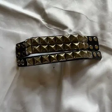 00s y2k 스터드 뱅글 팔찌 펑크 천연 가죽 opium