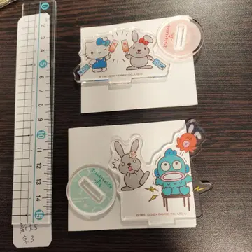 헬로키티 아크릴 스탠드 2개 세트 래피 산리오 한교동