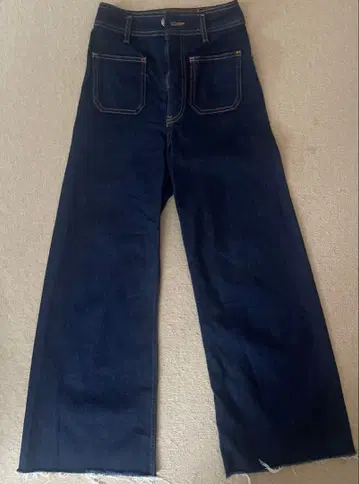 ZARA 데님 컷팅 와이드 데님 팬츠