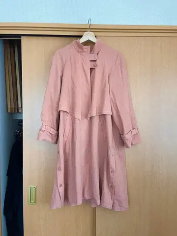 Mayu Tokyo 빈티지 핑크 트렌치코트