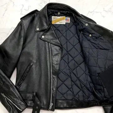 Schott 618 라이더 자켓 카우하이드 USA 퀼팅 L