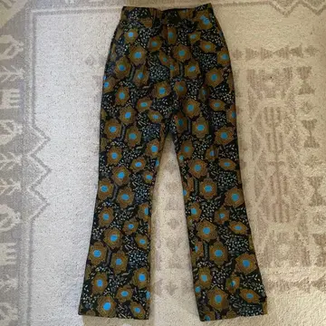 JEANASIS 다색 프린트 플레어 팬츠 M