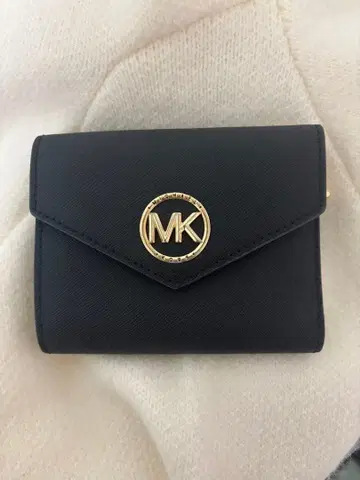 MK 블랙 3단 폴더형 지갑