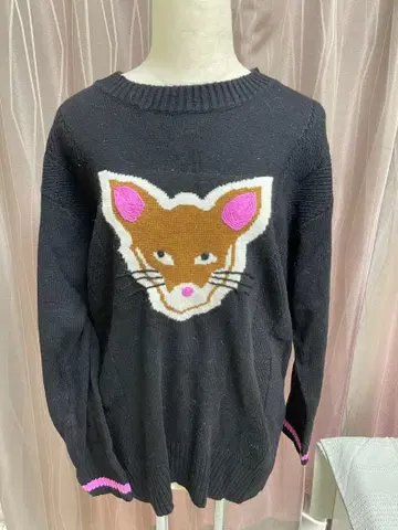 RNA 여우 디자인 니트 스웨터 긴팔 미사용 새상품