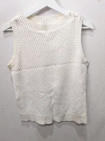 LAURA ASHLEY 니트 베스트 XL 화이트