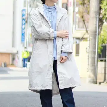 MW710 SO[ ] 코튼 나일론 후드 코트