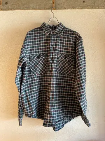 슈가케인 동양 엔터프라이즈 플란넬 셔츠 체크 무늬 코튼 긴팔 셔츠