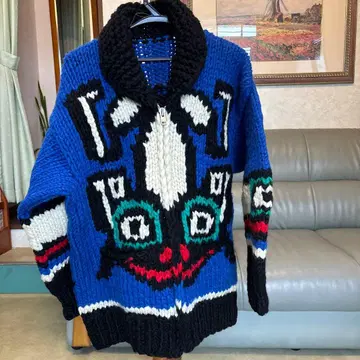 캐나다제 빈티지 카우친 스웨터