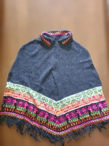 새상품 페루제 알파카 판초