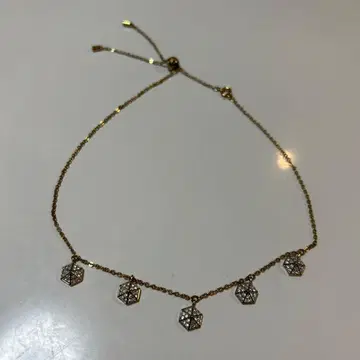 골드 입방체 참 목걸이