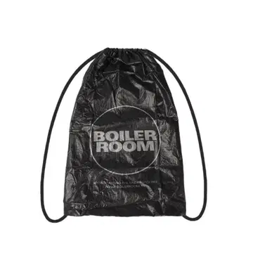 [ 레어 ] BOILER ROOM Drawstring Bag black