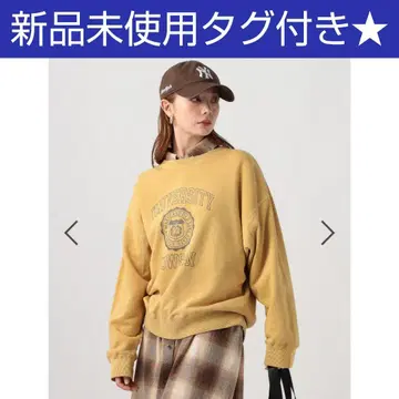 택 포함 미사용 새상품 BAYFLOW 베이플로우 피그먼트 로고 맨투맨