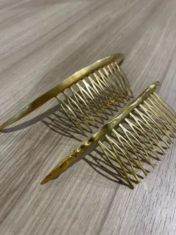 크레센트 빗 매트 골드 2세트