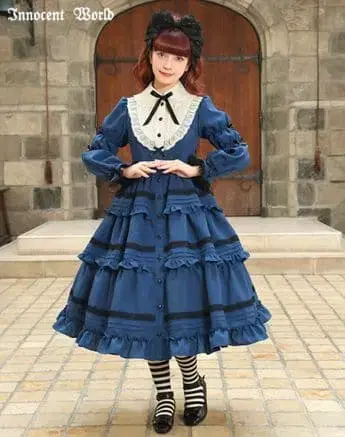 어른이 된 앨리스 원피스 파랑 L 사이즈 이노센트 월드