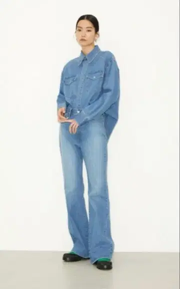 THROW OVER LOOSE DENIM 오버 루즈 데님 셔츠