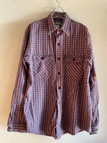 슈가케인 동양 엔터프라이즈 플란넬 셔츠 체크 무늬 코튼 긴팔 셔츠