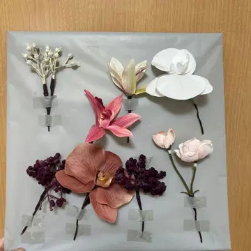 꽃 헤어 액세서리 8개 세트