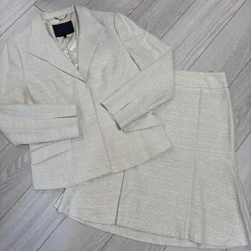 언타이틀 빅 사이즈 세레모니 수트 포멀 트위드 베이지