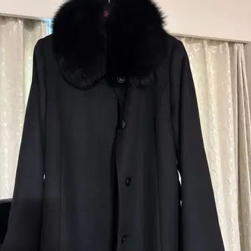 미사용 새상품급 블랙 롱 코트 M